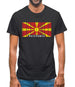 Macedonia Barcode Style Flag Mens T-Shirt