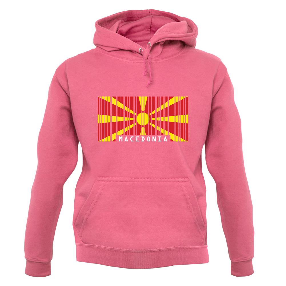 Macedonia Barcode Style Flag unisex hoodie