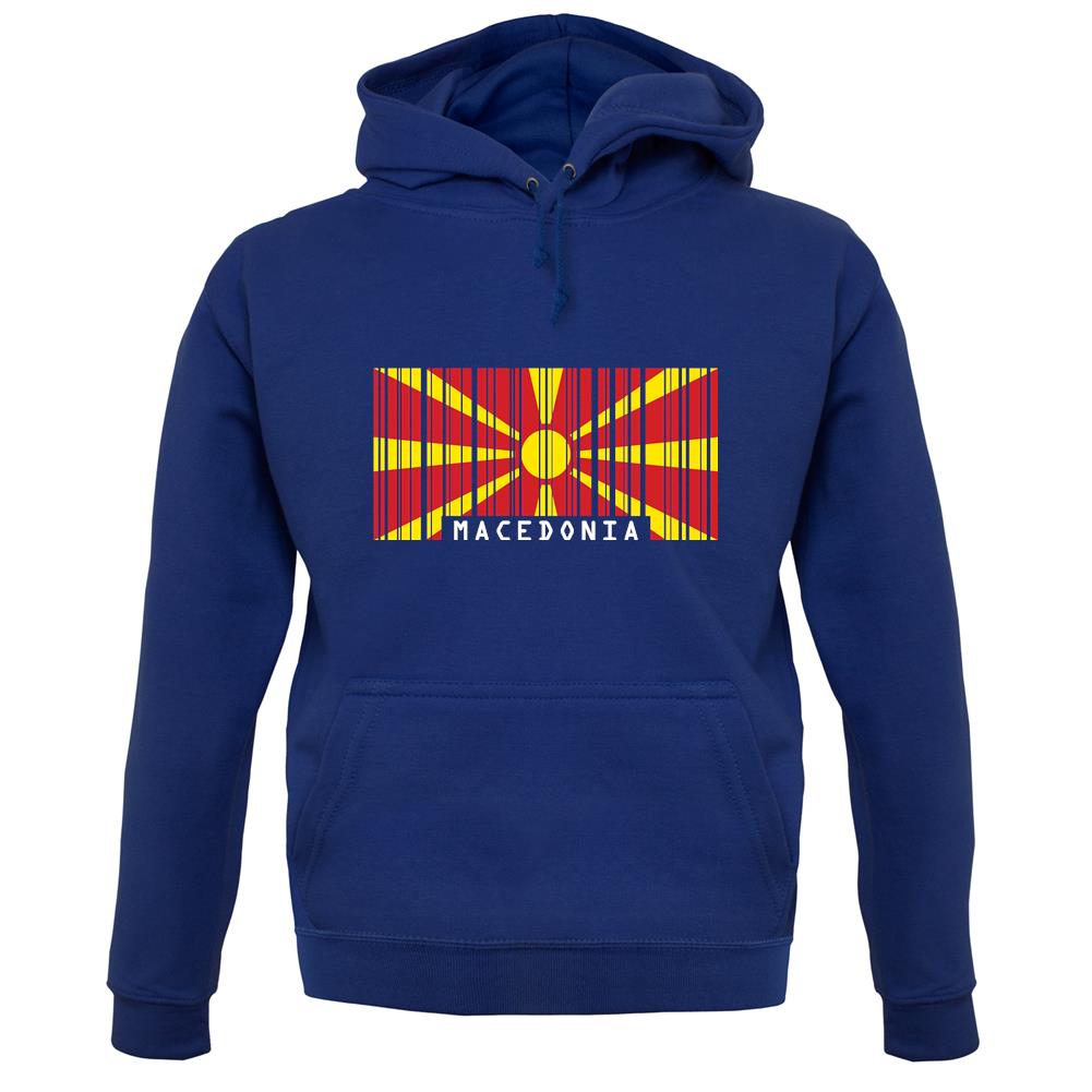 Macedonia Barcode Style Flag unisex hoodie