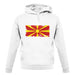 Macedonia Grunge Style Flag unisex hoodie