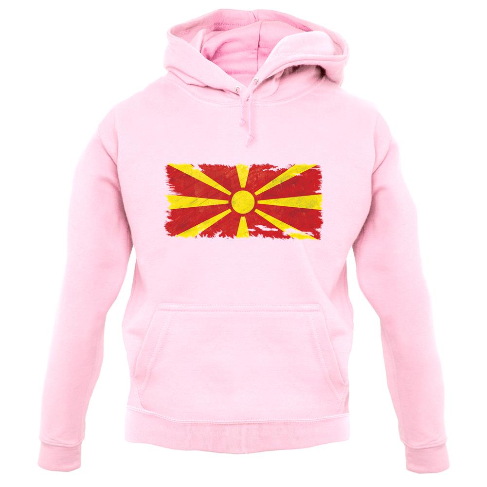 Macedonia Grunge Style Flag unisex hoodie
