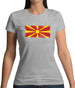 Macedonia Grunge Style Flag Womens T-Shirt