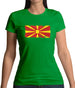 Macedonia Grunge Style Flag Womens T-Shirt