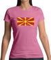 Macedonia Grunge Style Flag Womens T-Shirt