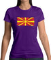 Macedonia Grunge Style Flag Womens T-Shirt