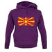 Macedonia Grunge Style Flag unisex hoodie