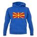 Macedonia Grunge Style Flag unisex hoodie