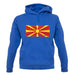 Macedonia Grunge Style Flag unisex hoodie