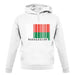 Madagascar Barcode Style Flag unisex hoodie