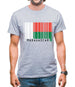 Madagascar Barcode Style Flag Mens T-Shirt