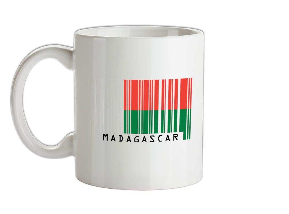 Madagascar Barcode Style Flag Ceramic Mug