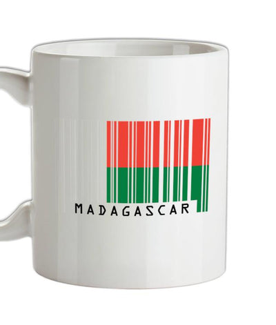 Madagascar Barcode Style Flag Ceramic Mug