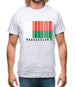 Madagascar Barcode Style Flag Mens T-Shirt