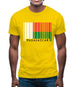 Madagascar Barcode Style Flag Mens T-Shirt