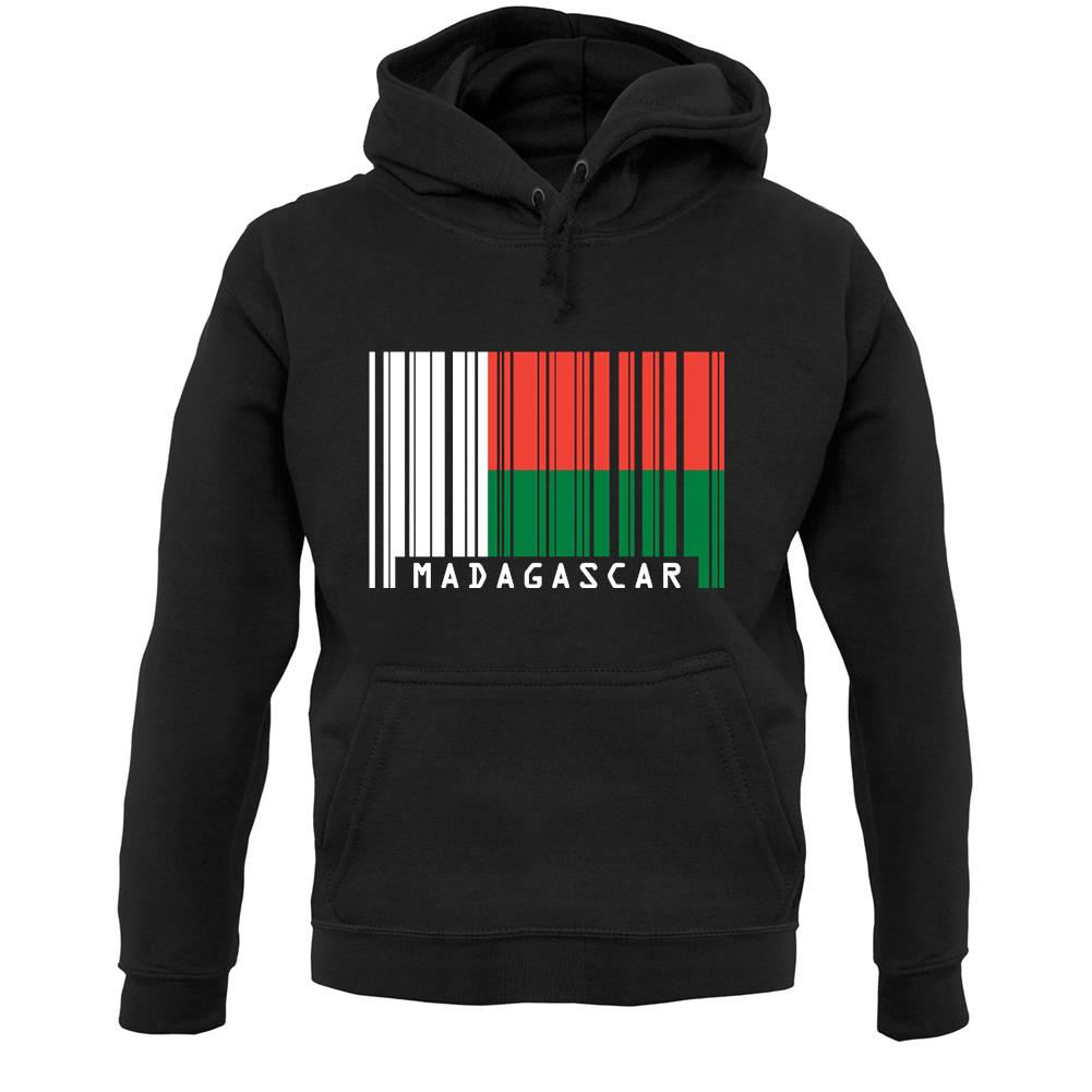 Madagascar Barcode Style Flag Unisex Hoodie