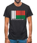 Madagascar Barcode Style Flag Mens T-Shirt