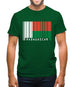 Madagascar Barcode Style Flag Mens T-Shirt