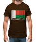 Madagascar Barcode Style Flag Mens T-Shirt