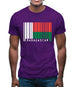 Madagascar Barcode Style Flag Mens T-Shirt