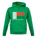 Madagascar Barcode Style Flag unisex hoodie