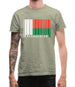 Madagascar Barcode Style Flag Mens T-Shirt