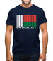 Madagascar Barcode Style Flag Mens T-Shirt