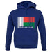 Madagascar Barcode Style Flag unisex hoodie