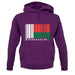 Madagascar Barcode Style Flag unisex hoodie