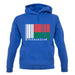 Madagascar Barcode Style Flag unisex hoodie