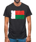Madagascar Grunge Style Flag Mens T-Shirt