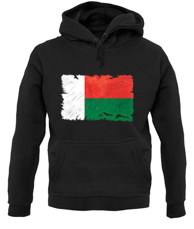 Madagascar Grunge Style Flag unisex hoodie