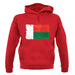 Madagascar Grunge Style Flag unisex hoodie