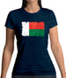 Madagascar Grunge Style Flag Womens T-Shirt