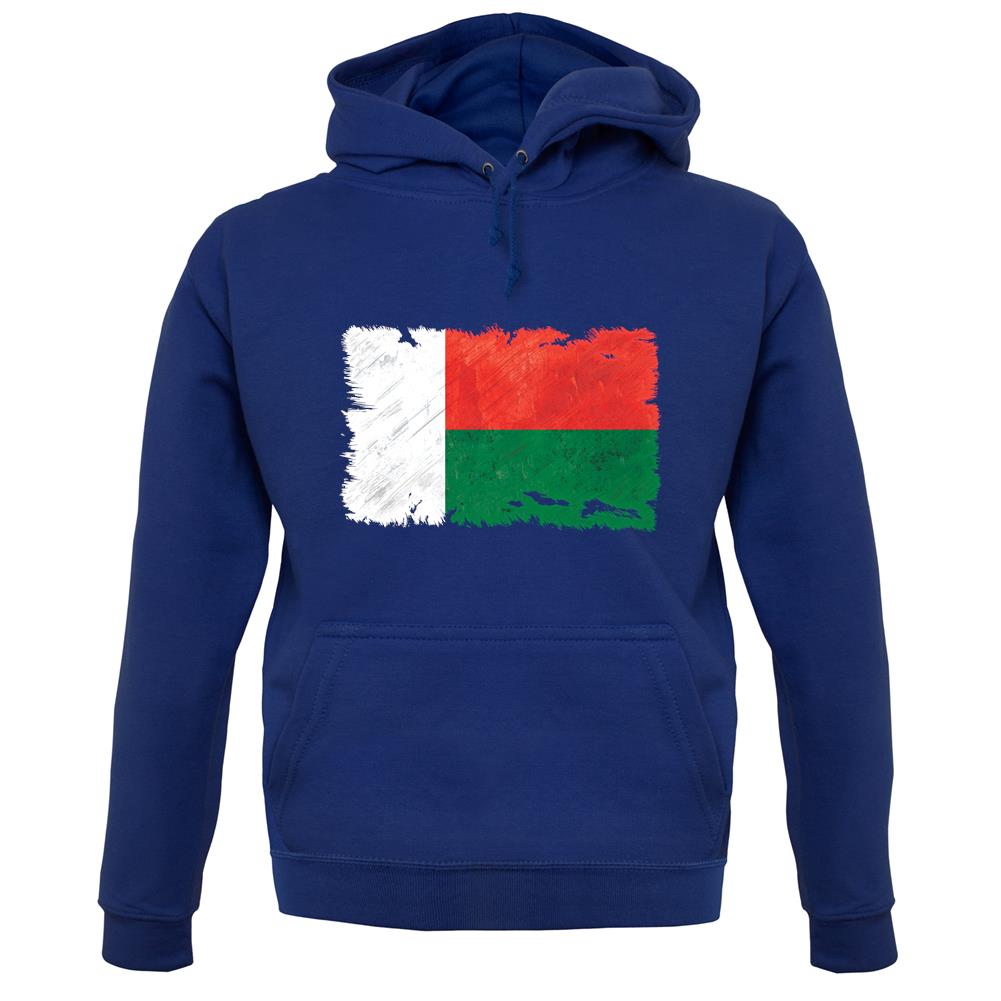 Madagascar Grunge Style Flag unisex hoodie