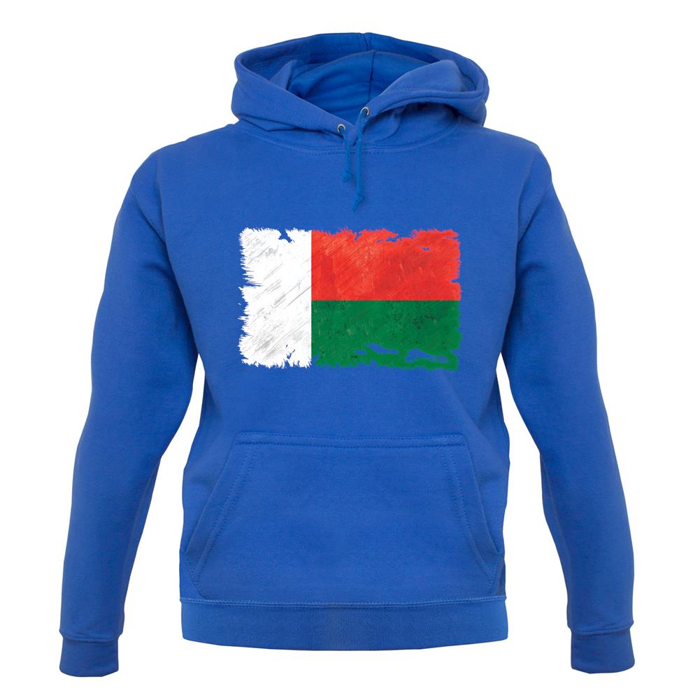 Madagascar Grunge Style Flag unisex hoodie