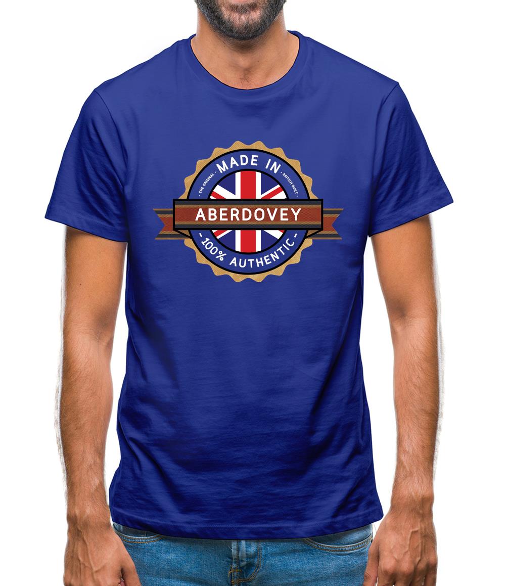 Made In Aberdovey 100% Authentic Mens T-Shirt