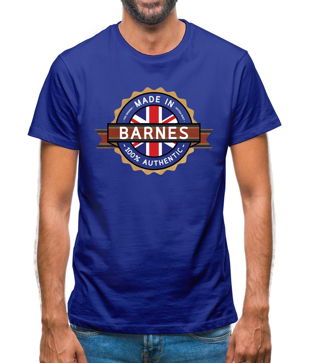 Made In Barnes 100% Authentic Mens T-Shirt