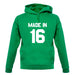 Made In '16 unisex hoodie