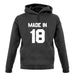 Made In '18 unisex hoodie