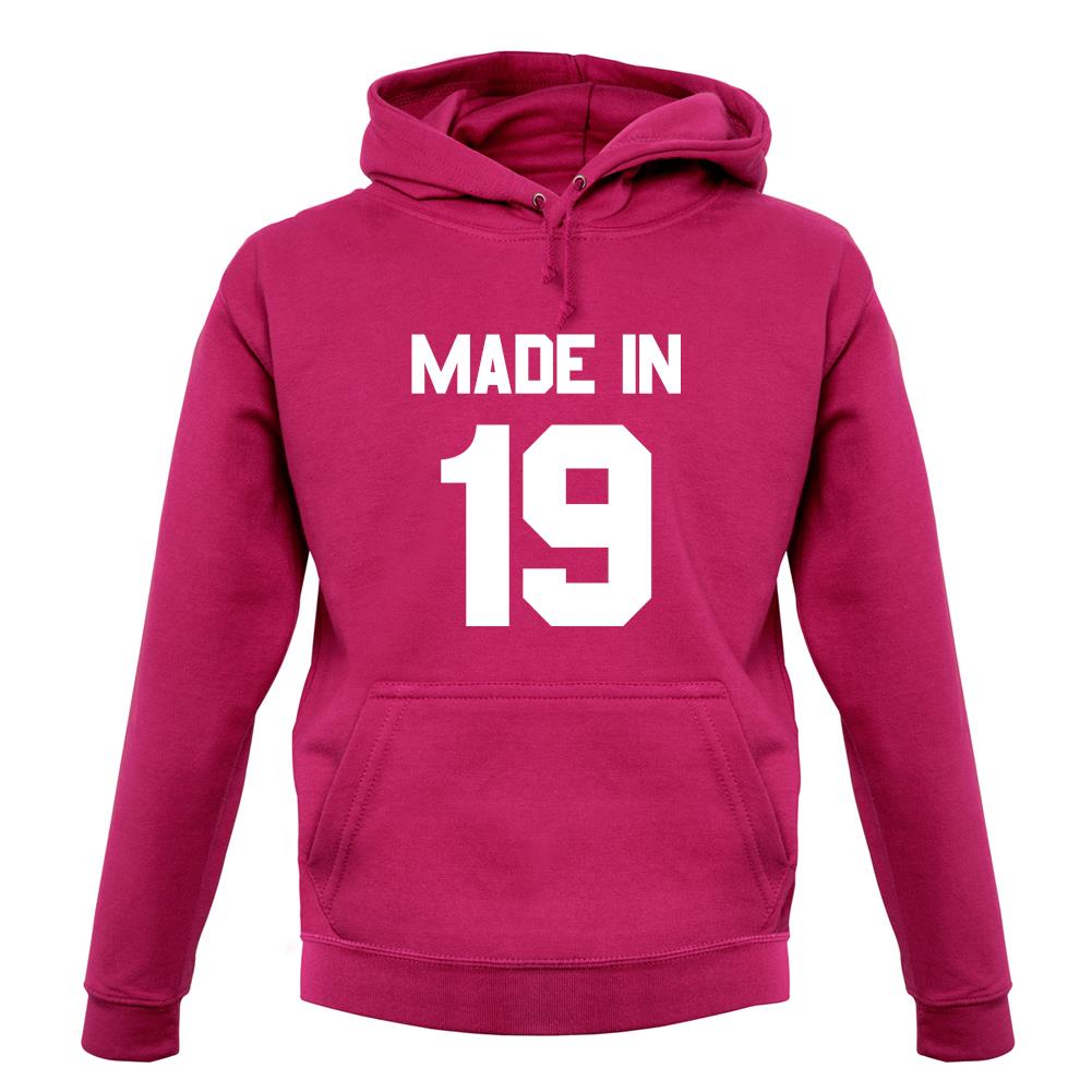 Made In '19 unisex hoodie
