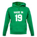 Made In '19 unisex hoodie