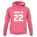 Made In '22 unisex hoodie