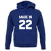 Made In '22 unisex hoodie