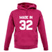 Made In '32 unisex hoodie