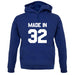 Made In '32 unisex hoodie