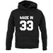 Made In '33 unisex hoodie