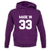 Made In '33 unisex hoodie