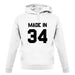 Made In '34 unisex hoodie