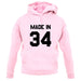 Made In '34 unisex hoodie