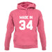 Made In '34 unisex hoodie